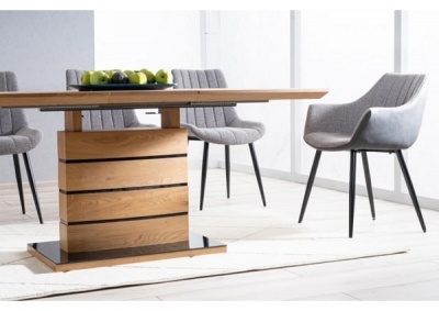 Стол обеденный SIGNAL LEONARDO 160 раскладной дуб 