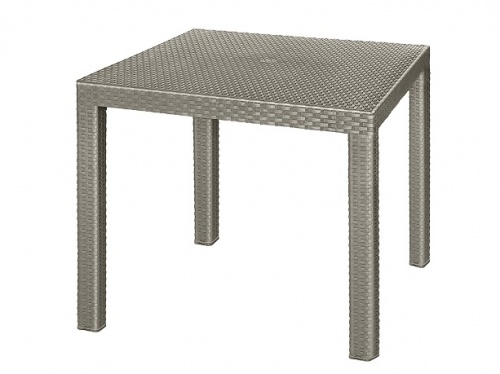 Пластиковый стол для дачи Rodos серо-коричневый