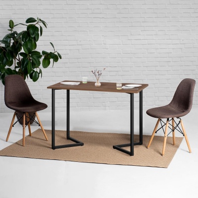 Стол Лондон 100х70 дуб табачный металл черный 