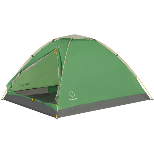Палатка 3-ех местная Моби 3 V2, зелёная/светло-серая