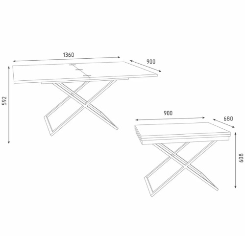 Стол-трансформер Манхэттен гаскон светлый пайн 