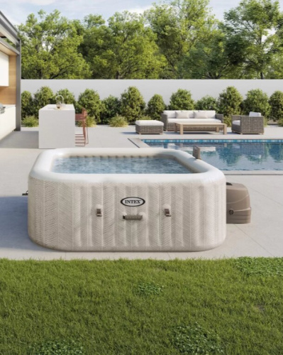 Бассейн-джакузи Intex PureSpa Chevron Deluxe (195x195x71 см)