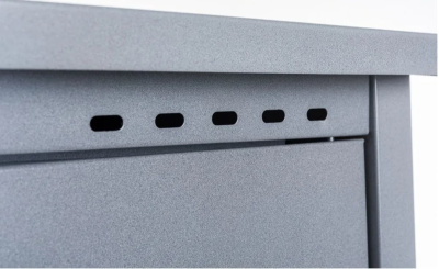 Шкаф для газовых баллонов двойной 2х50 л высота 1,4м серый