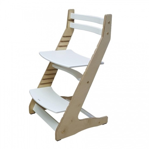 Растущий регулируемый стул Вырастайка Eco Prime белый натуральный 
