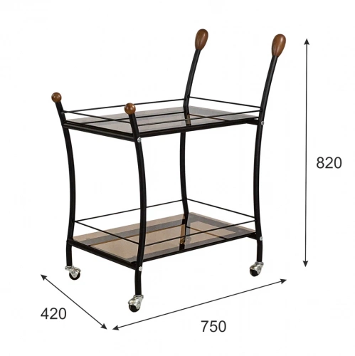 Стол сервировочный Поло черный 
