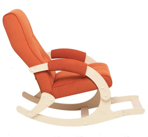 Кресло-качалка Leset Хилл с подножкой слоновая кость Velur V39