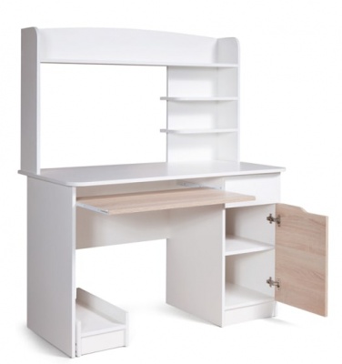 Стол ЛИДЕР белый дуб сонома 