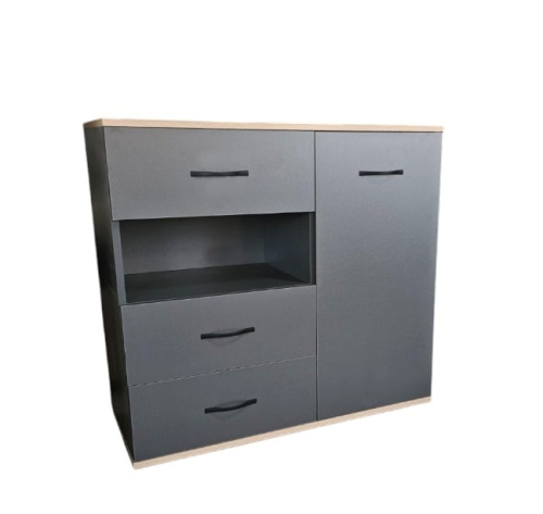 Комод ВИТТЕН антрацит дуб сонома 