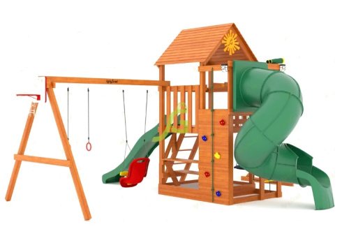Детская площадка IgraGrad Крафт Pro 4 с трубой мод.2