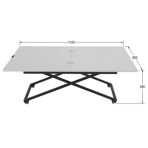 Стол универсальный АНДРЭ Loft белый чёрный 