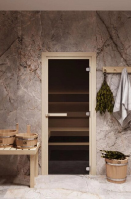 Дверь стеклянная для бани БО 170х70 бронза