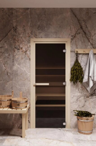 Дверь стеклянная для бани БО 170х70 бронза