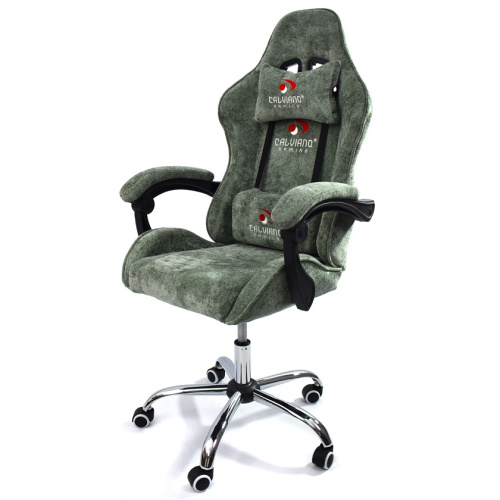 Вибромассажное кресло Calviano ASTI ULTIMATO green fabric 