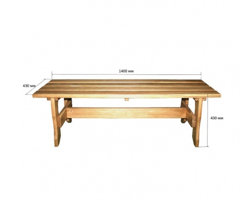 Лавка Kamenka Волга дуб лакированный