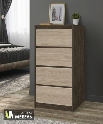 Комод Марсель 1 СН 111.02 дуб экспрессив песочный бронзовый 