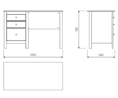 Письменный стол Mio Tesoro Сага 120x56 темно-бирюзовый 