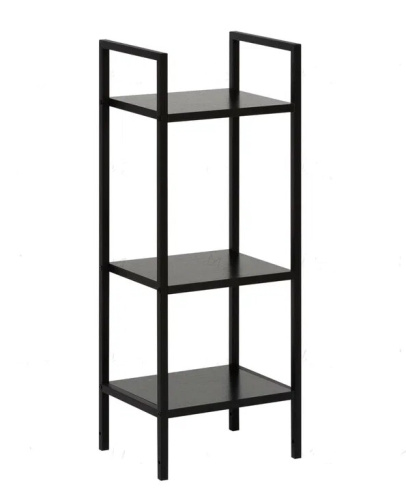 Стеллаж Leset Стилвуд 13 узкий 3 полки черный 