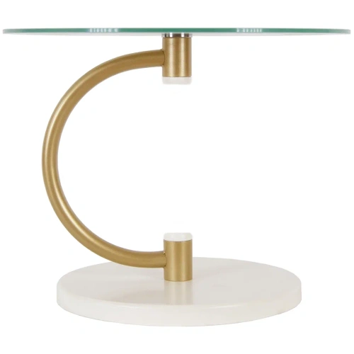 Стол журнальный Дуэт 13Н золото слоновая кость 