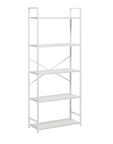 Стеллаж Leset Стилвуд 25 широкий 5 полок белый 