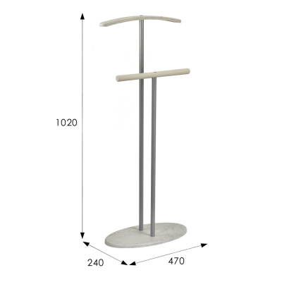 Вешалка костюмная Дэви 2 дуб дымчатый 