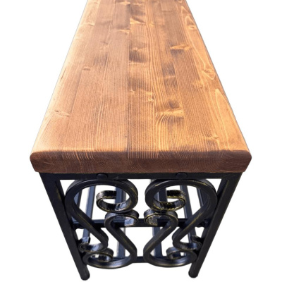 Кованая банкетка МФ-1 золото 