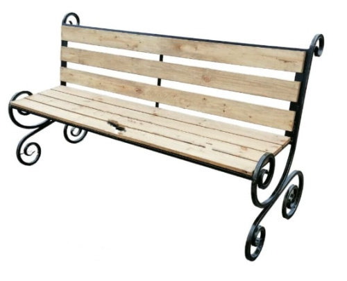 Скамейка со спинкой С79 Саниджи