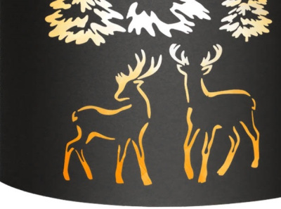 Абажур BLACK (AISI 430) тип 2 Олени