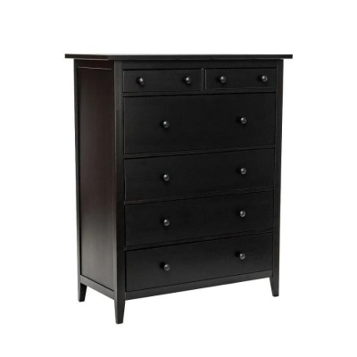 Комод Leset Мира 06 черный ручки черные 