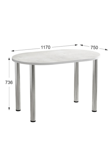 Стол обеденный СН-105.02 сосна бетон 