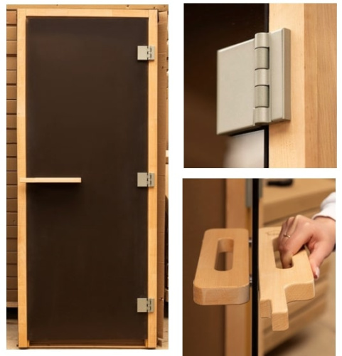 Дверь стеклянная для бани PRO 200х71,5 Бронза