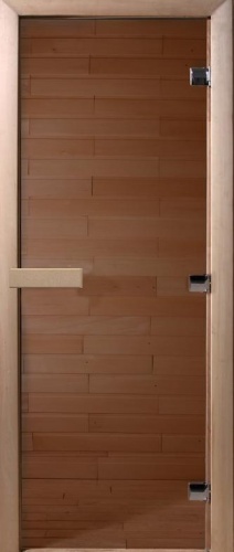Дверь для сауны Doorwood 700х1900 стекло бронза 6мм, коробка хвоя