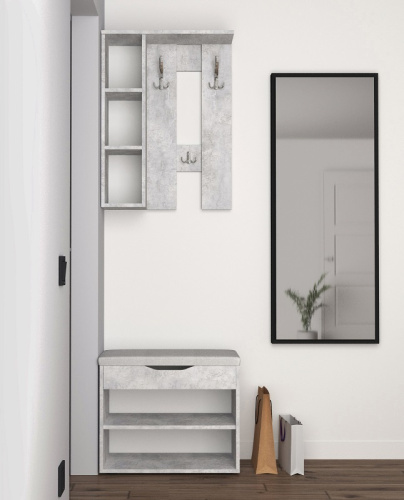 Вешалка настенная Артём-Мебель СН-100.44 бетон спаркс лайт 