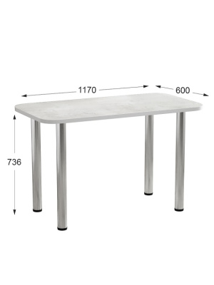Стол обеденный СН-105.01 сосна бетон 