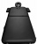 Складной 2-х секционный алюминиевый массажный стол BodyFit черный 60 см