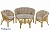 IND Комплект Багама с диваном овальный стол мед