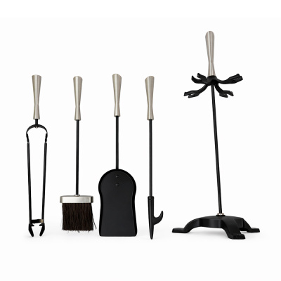 Набор каминный EVEREST K43-SB никель черный