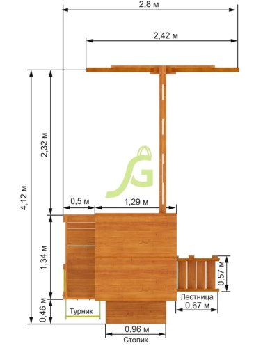 Детская площадка IgraGrad Крафт Pro окрашенная
