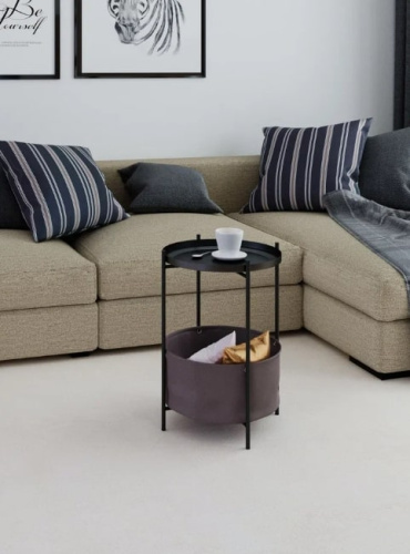 Стол журнальный Элдей коричневый чёрный 