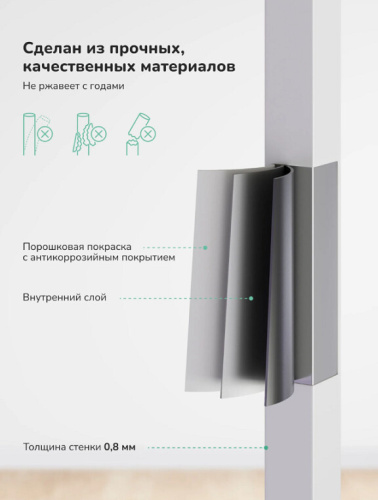 Стеллаж Leset Стилвуд 12 узкий 2 полки белый 