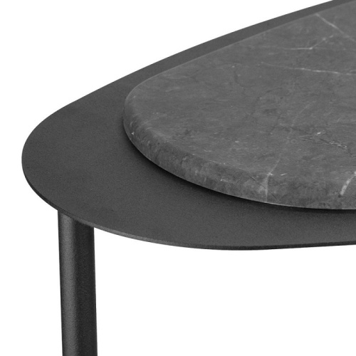 Стол журнальный МеталлАрт М036 черный мрамор 