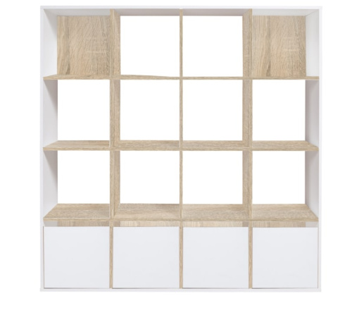 Стеллаж Куб-6 белый дуб сонома 