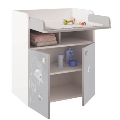 Комод Polini Kids French Amis 1270 белый/серый 