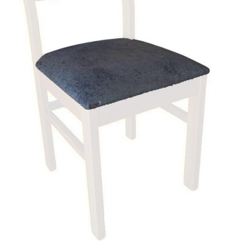 Стул МДК-341 Эмаль белая Микровелюр серый Дуб 