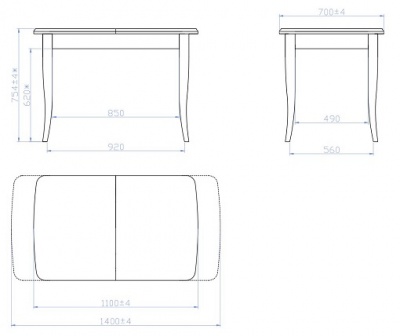 Стол Виртус сатин 