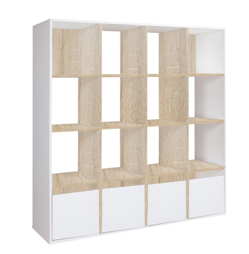 Стеллаж Куб-6 белый дуб сонома 