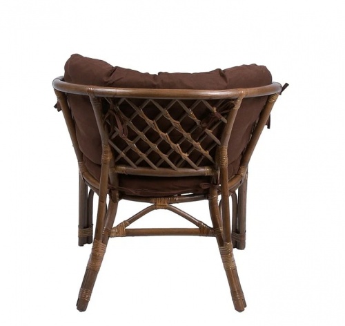 IND Комплект Багама с диваном овальный стол орех матовый подушка коричневая 