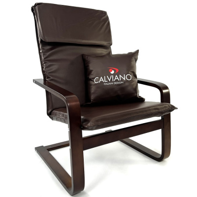 Кресло-качалка Calviano Soft 1 коричневое PU