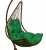Подвесное кресло Полумесяц коричневый подушка зеленый 