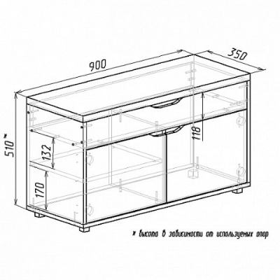 Скамья ВА-012.9 венге ясень шимо светлый 