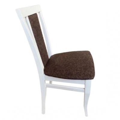 Стул Б-2230.1 Эмаль белая Микровелюр коричневый 